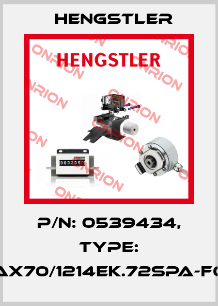p/n: 0539434, Type: AX70/1214EK.72SPA-F0 Hengstler
