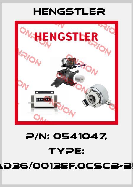 p/n: 0541047, Type: AD36/0013EF.0CSCB-B5 Hengstler