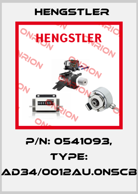 p/n: 0541093, Type: AD34/0012AU.0NSCB Hengstler