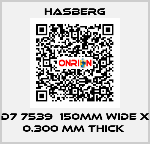 D7 7539  150MM WIDE X 0.300 MM THICK  Hasberg