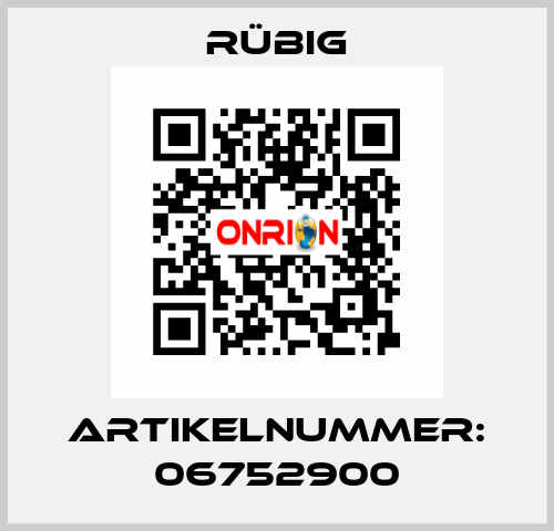 Artikelnummer: 06752900 Rübig