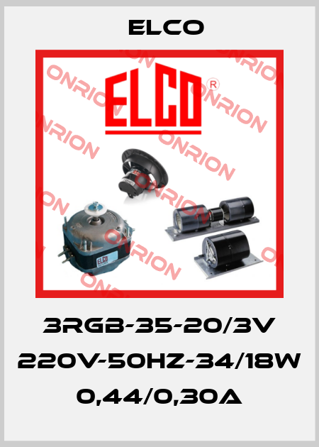 3RGB-35-20/3V 220V-50HZ-34/18W 0,44/0,30A Elco
