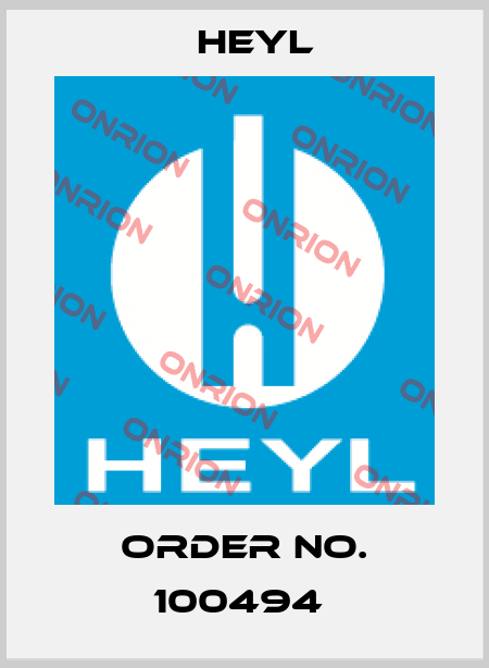 Order No. 100494  Heyl