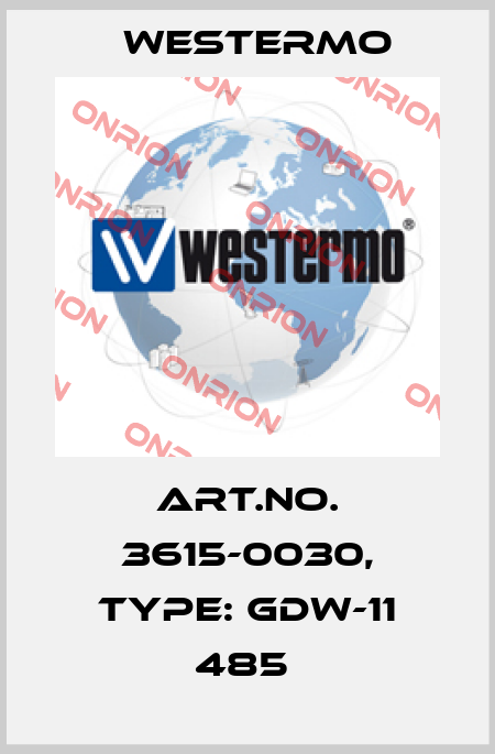 Art.No. 3615-0030, Type: GDW-11 485  Westermo