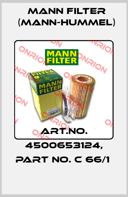 Art.No. 4500653124, Part No. C 66/1  Mann Filter (Mann-Hummel)