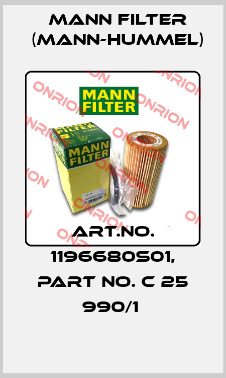 Art.No. 1196680S01, Part No. C 25 990/1  Mann Filter (Mann-Hummel)
