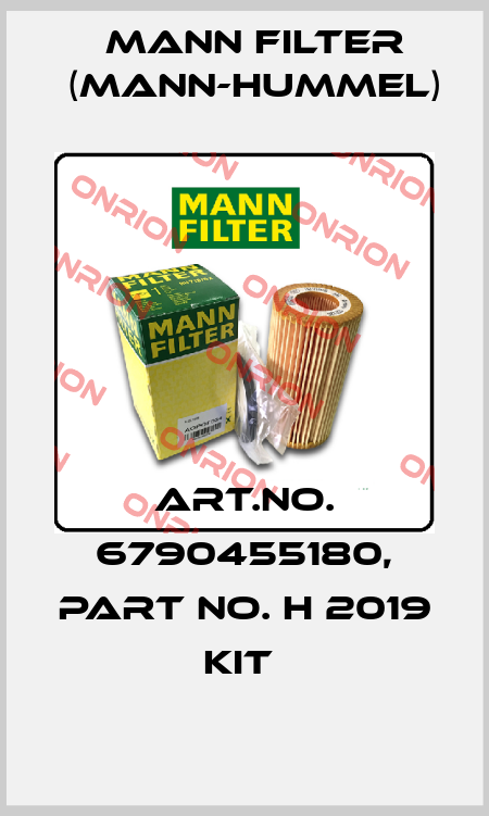 Art.No. 6790455180, Part No. H 2019 KIT  Mann Filter (Mann-Hummel)