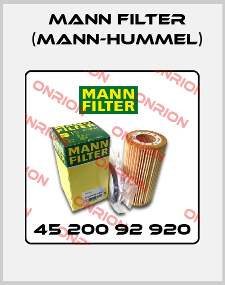 45 200 92 920 Mann Filter (Mann-Hummel)