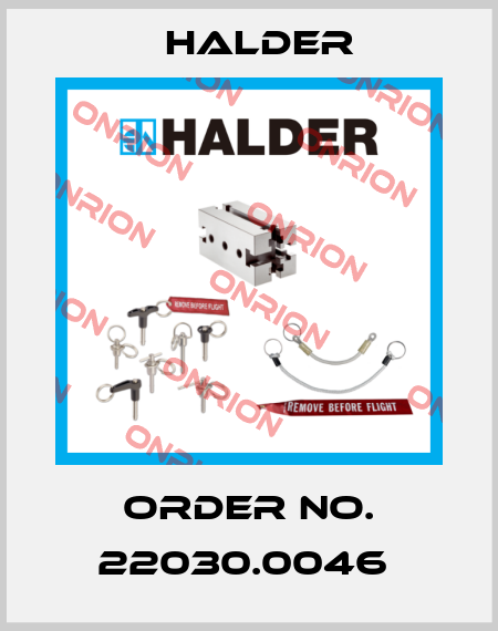 Order No. 22030.0046  Halder