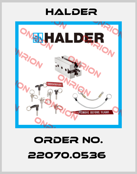 Order No. 22070.0536  Halder