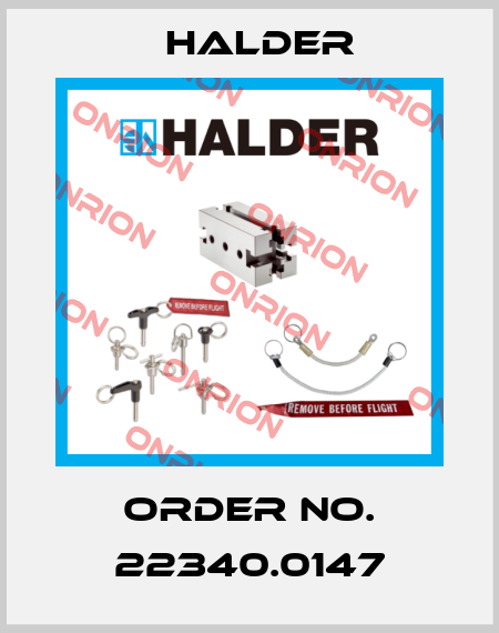 Order No. 22340.0147 Halder
