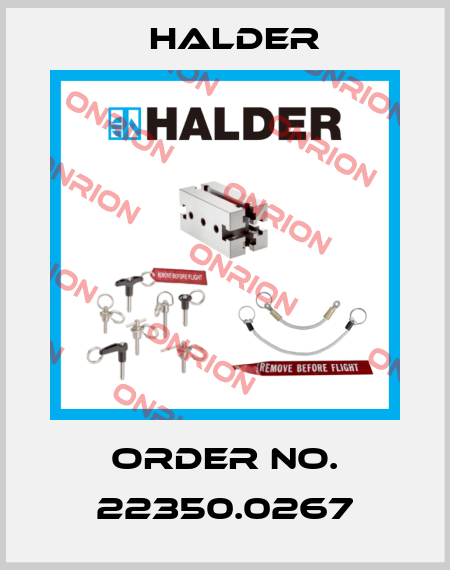 Order No. 22350.0267 Halder