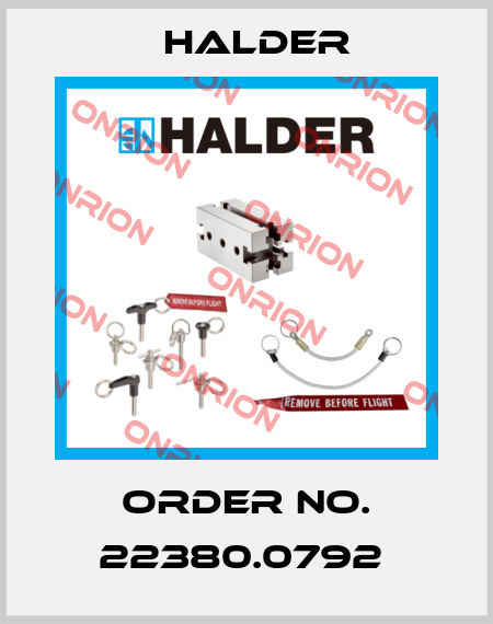 Order No. 22380.0792  Halder