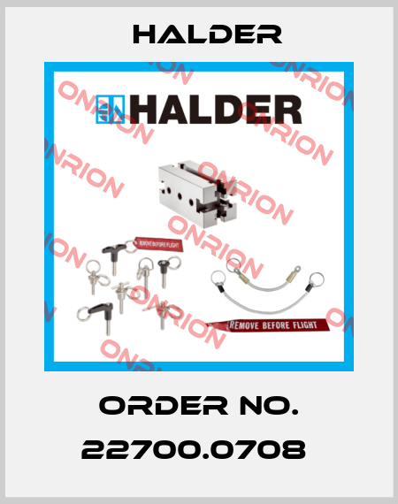 Order No. 22700.0708  Halder