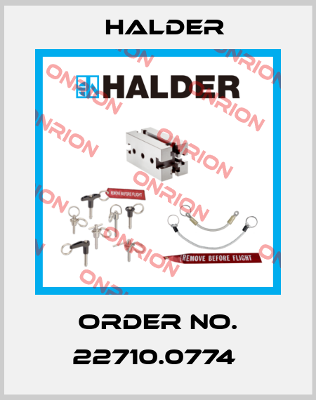Order No. 22710.0774  Halder