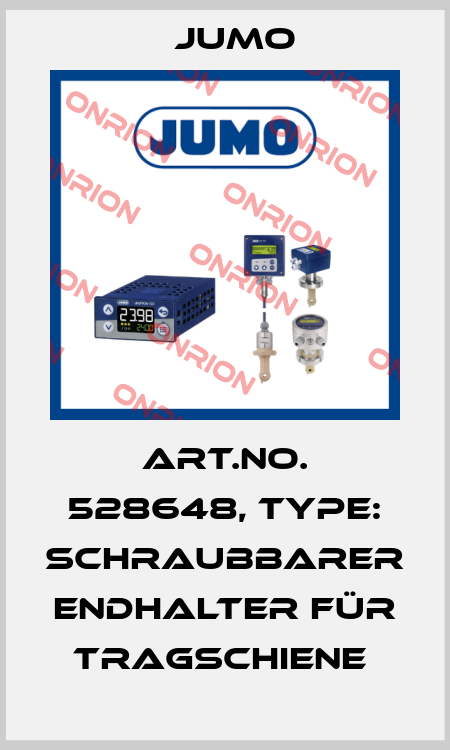 Art.No. 528648, Type: Schraubbarer Endhalter für Tragschiene  Jumo