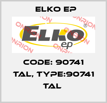 Code: 90741 TAL, Type:90741 TAL  Elko EP