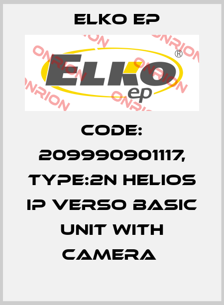 Code: 209990901117, Type:2N Helios IP Verso basic unit with camera  Elko EP