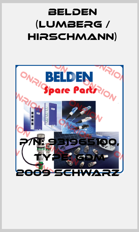 P/N: 931965100, Type: GDM 2009 schwarz  Belden (Lumberg / Hirschmann)