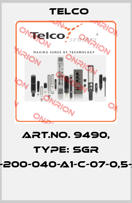 Art.No. 9490, Type: SGR 10-200-040-A1-C-07-0,5-J5  Telco