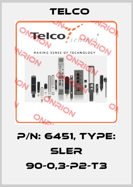 p/n: 6451, Type: SLER 90-0,3-P2-T3 Telco