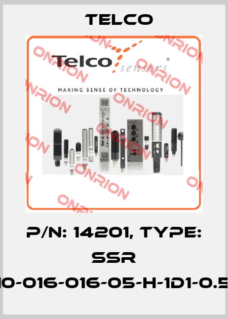 p/n: 14201, Type: SSR 01-10-016-016-05-H-1D1-0.5-J8 Telco