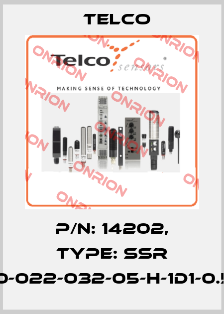 p/n: 14202, Type: SSR 01-10-022-032-05-H-1D1-0.5-J8 Telco