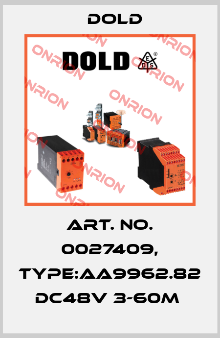 Art. No. 0027409, Type:AA9962.82 DC48V 3-60M  Dold