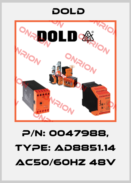 p/n: 0047988, Type: AD8851.14 AC50/60HZ 48V Dold
