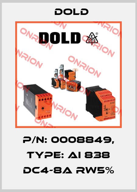 p/n: 0008849, Type: AI 838 DC4-8A RW5% Dold