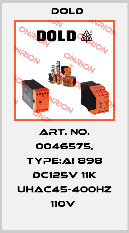 Art. No. 0046575, Type:AI 898 DC125V 11K UHAC45-400HZ 110V  Dold