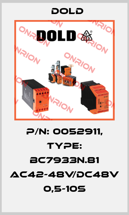 p/n: 0052911, Type: BC7933N.81 AC42-48V/DC48V 0,5-10S Dold