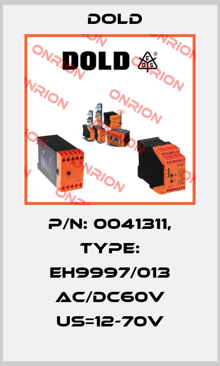 p/n: 0041311, Type: EH9997/013 AC/DC60V US=12-70V Dold