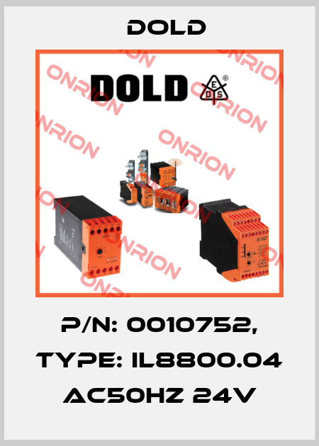 p/n: 0010752, Type: IL8800.04 AC50HZ 24V Dold