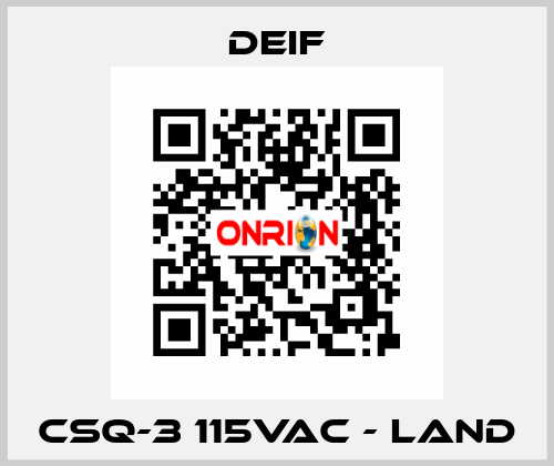 CSQ-3 115VAC - Land Deif