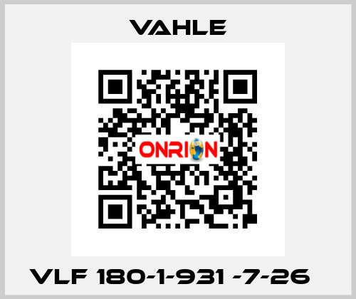 VLF 180-1-931 -7-26   Vahle