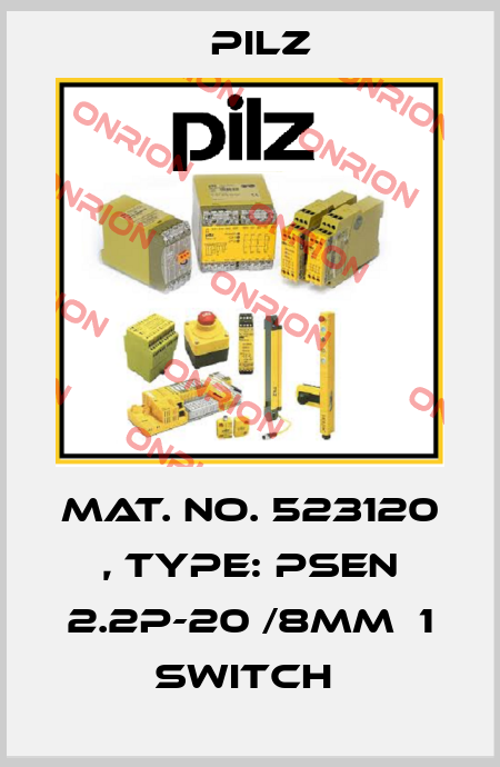 Mat. No. 523120 , Type: PSEN 2.2p-20 /8mm  1 switch  Pilz