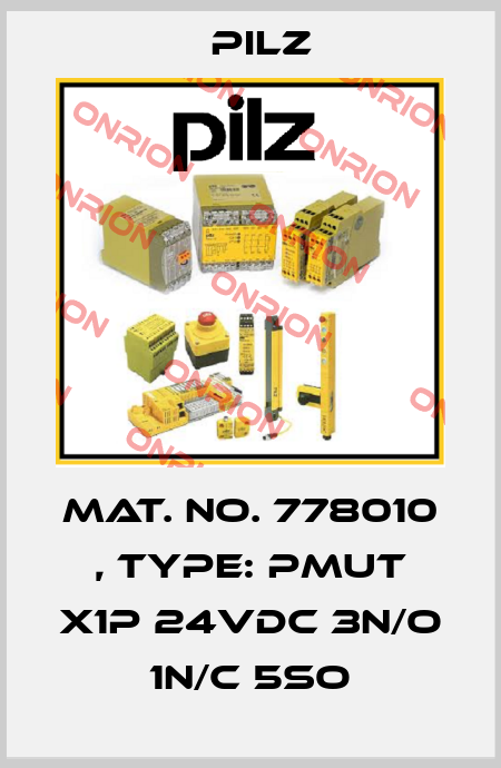 Mat. No. 778010 , Type: PMUT X1P 24VDC 3n/o 1n/c 5so Pilz