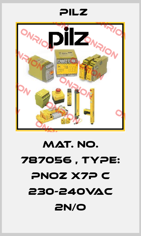 Mat. No. 787056 , Type: PNOZ X7P C 230-240VAC 2n/o Pilz