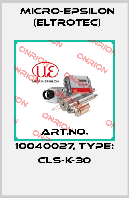 Art.No. 10040027, Type: CLS-K-30 Micro-Epsilon (Eltrotec)