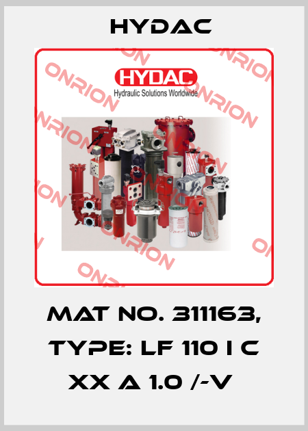 Mat No. 311163, Type: LF 110 I C XX A 1.0 /-V  Hydac