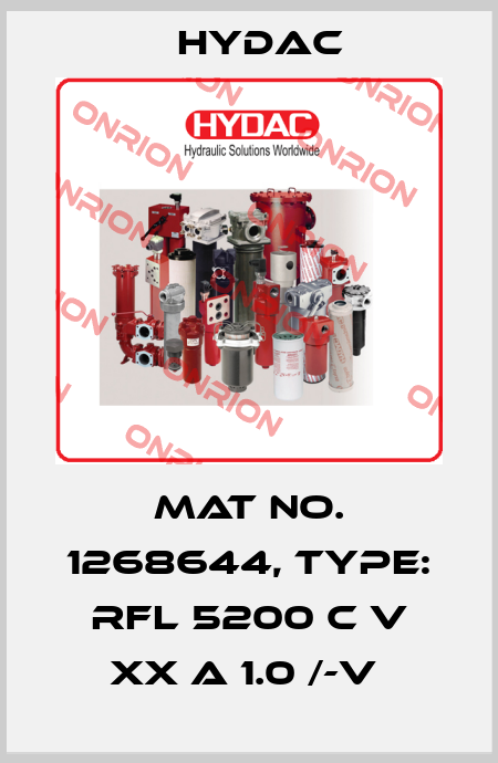 Mat No. 1268644, Type: RFL 5200 C V XX A 1.0 /-V  Hydac