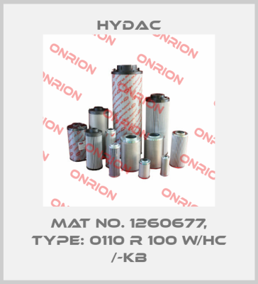 Mat No. 1260677, Type: 0110 R 100 W/HC /-KB Hydac
