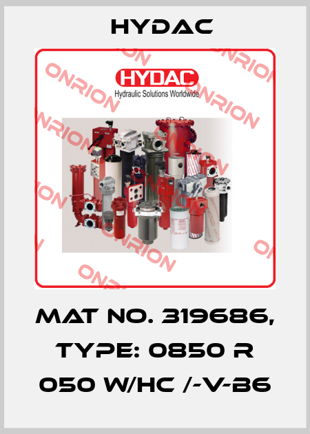 Mat No. 319686, Type: 0850 R 050 W/HC /-V-B6 Hydac