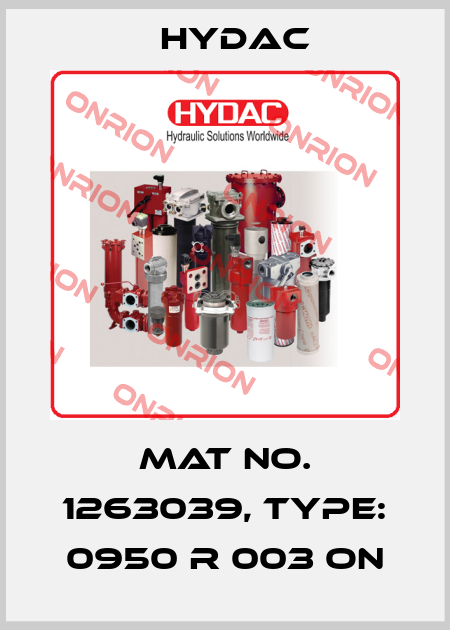 Mat No. 1263039, Type: 0950 R 003 ON Hydac