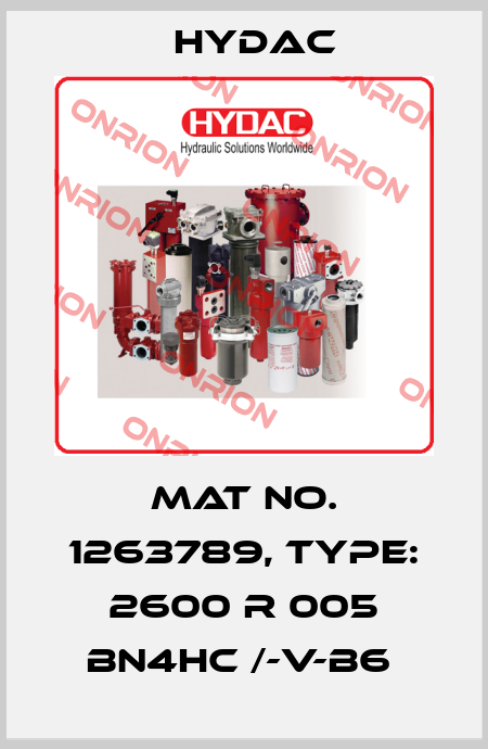 Mat No. 1263789, Type: 2600 R 005 BN4HC /-V-B6  Hydac