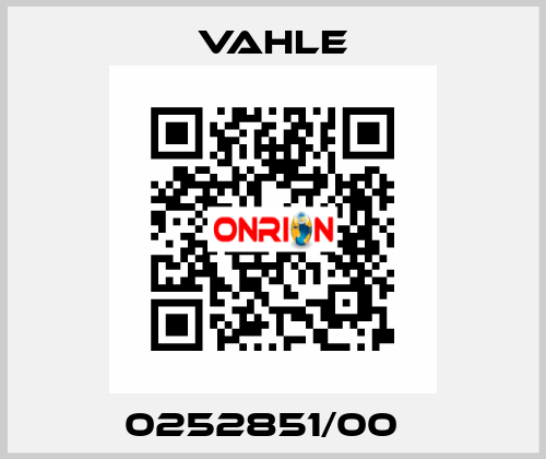 0252851/00   Vahle