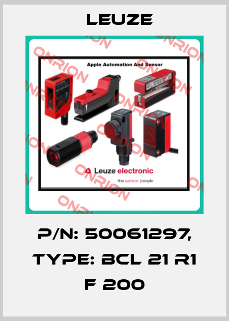 p/n: 50061297, Type: BCL 21 R1 F 200 Leuze