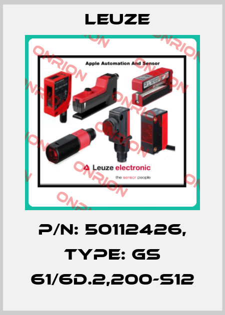 p/n: 50112426, Type: GS 61/6D.2,200-S12 Leuze
