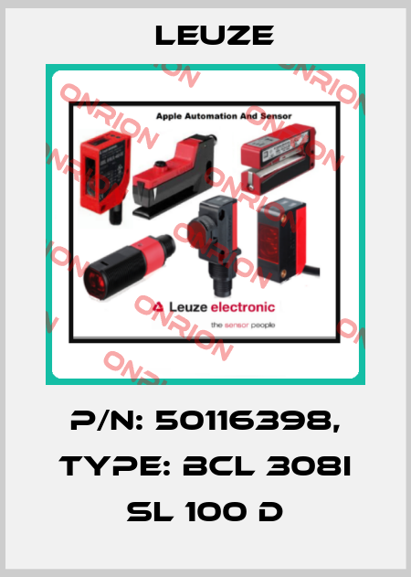 p/n: 50116398, Type: BCL 308i SL 100 D Leuze